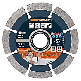 Craftomat Diamant-Trennscheibe Beton Expert (Durchmesser Scheibe: 115 mm, 1 Stk.)
