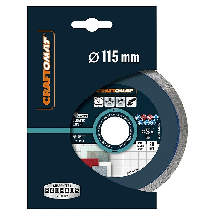 Craftomat Diamant-Trennscheibe Ceramic Expert (Durchmesser Scheibe: 115 mm, 1 Stk.) | BAUHAUS