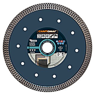 Craftomat Diamant-Trennscheibe Ceramic Premium (Durchmesser Scheibe: 180 mm, Bohrung: 22,23 mm)