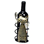 Flaschenhalter mit Katze (L x B x H: 22 x 12 x 12 cm, Schwarz) | BAUHAUS