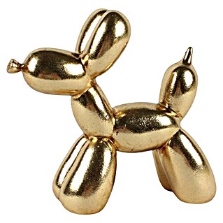 Dekofigur Goldener Ballonhund (Höhe: 18 cm, Gold)