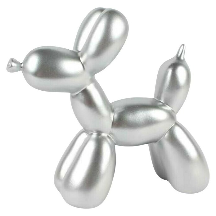 Dekofigur Silberner Ballonhund (Höhe: 18 cm, Silber) | BAUHAUS