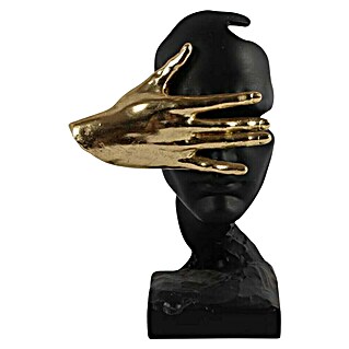 Dekofigur Entführung (L x B x H: 19 x 9 x 12 cm, Schwarz/Gold)