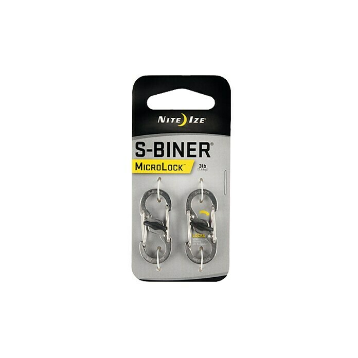 Nite Ize Doppelkarabiner Micro Lock35,5 x 15 mm, Edelstahl, Silber, Zugfestigkeit: 1,4 kg Unknown