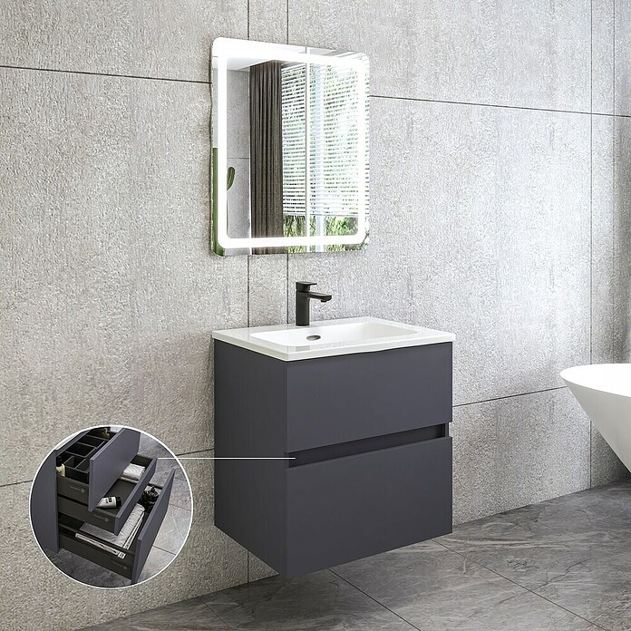 Disbain Conjunto de mueble de baño Kuntur (Ancho: 60 cm, Azul noche, 3 pzs.) | BAUHAUS