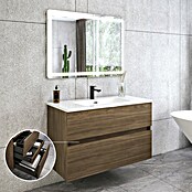 Disbain Conjunto de mueble de baño Kuntur (Ancho: 100 cm, Nogal italiano, 3 pzs.) | BAUHAUS