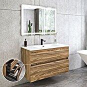 Disbain Conjunto de mueble de baño Kuntur (Ancho: 100 cm, Palisandro, 3 pzs.) | BAUHAUS