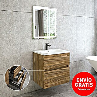Disbain Conjunto de mueble de baño Kuntur (60 cm, Palisandro, 3 pzs.)
