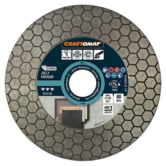 Craftomat Diamant-Trennscheibe Jolly Premium (Durchmesser Scheibe: 125 mm, 1 Stk.) | BAUHAUS