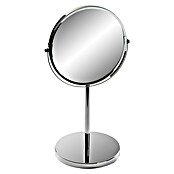 Espejo cosmético con pie (18,5 x 34 cm, Redonda, Cromo, Aumento 1: 100 %, Aumento 2: 700 %) | BAUHAUS