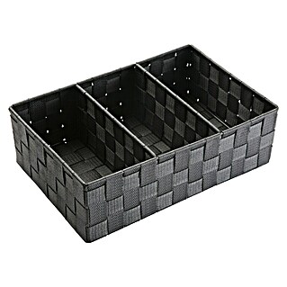 Cesta para baño Nali (Número de compartimentos: 3 ud., Gris)