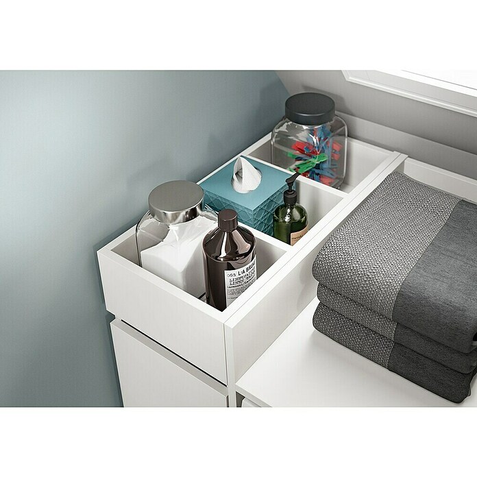 xonox.home Free Waschmaschinenregal (L x B x H: 60 x 124 x 101 cm, Weiß) | BAUHAUS