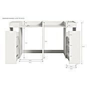 xonox.home Free Waschmaschinenregal (L x B x H: 60 x 190 x 101 cm, Weiß) | BAUHAUS
