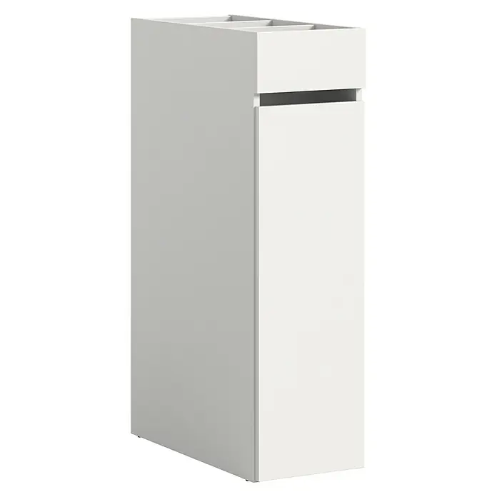 xonox.home Free Midischrank - B x T x H: 29 x 60 x 101 cm, Weiß, Matt - Weißer Waschbeckenunterschrank mit minimalistischem Design.