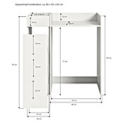 xonox.home Free Waschmaschinenregal (L x B x H: 60 x 95 x 101 cm, Weiß) | BAUHAUS