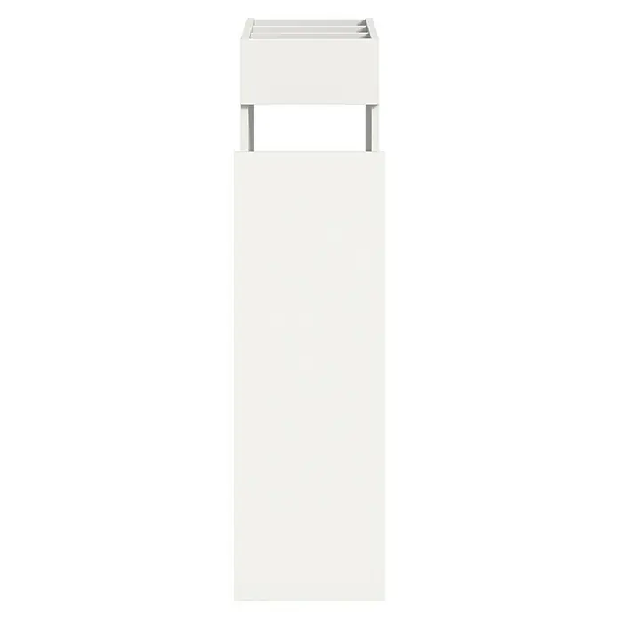 xonox.home Free Midischrank - B x T x H: 29 x 60 x 101 cm, Weiß, Matt - Eine weiße Kommode mit einem offenen Regalaufsatz. Das Möbelstück ist schlicht und modern gestaltet.