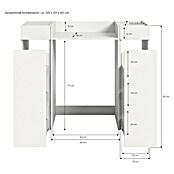 xonox.home Free Waschmaschinenregal (L x B x H: 60 x 124 x 101 cm, Weiß) | BAUHAUS