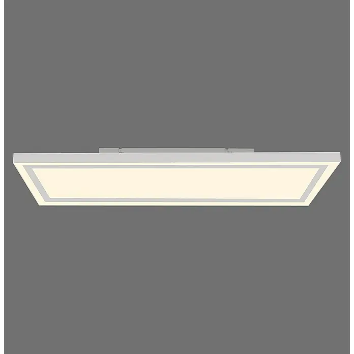 Just Light LED-Deckenleuchte Bedging - 39 W, L x B x H: 80 x 35 x 5,6 cm, Weiß, Warmweiß - Flache, rechteckige LED-Deckenleuchte in Weiß, die ein helles, warmes Licht abstrahlt. Ideal für moderne Innenräume.
