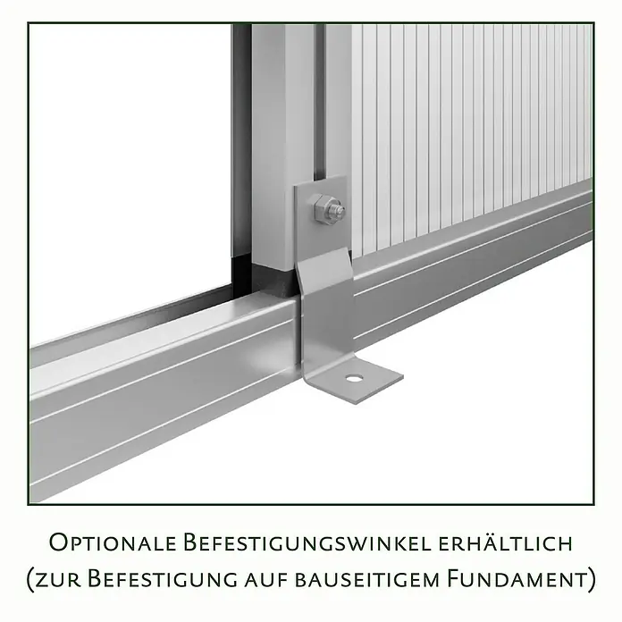 KGT Gewächshaus Rhodo IV - Außenmaß inkl. Dachüberstand (B x T): 227 x 300 cm, 6 mm, Pressblank - Optionale Befestigungswinkel für das Gewächshaus zur Montage auf bauseitigem Fundament erhältlich.