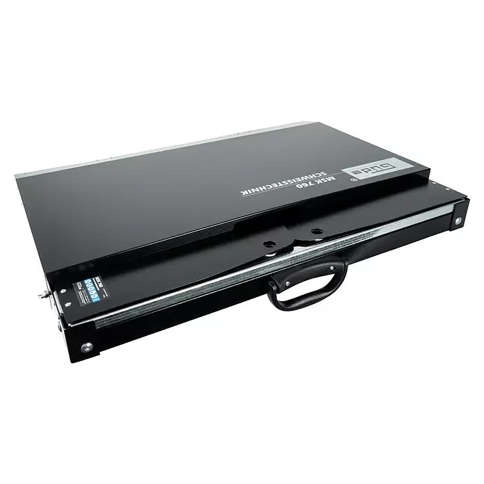 Güde Schweißkabine MSK 760 - L x B x H: 760 x 500 x 720 mm - Schwarze Güde MSK 760 Blechabkantmaschine aus Metall mit Griff.