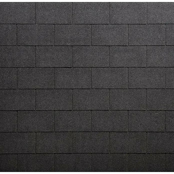 Onduline Tégola standard rectangular - 34 x 100 cm, Otros, Negro - Primer plano de tejas asfálticas negras para techos, ofreciendo una solución de cubierta resistente y duradera.
