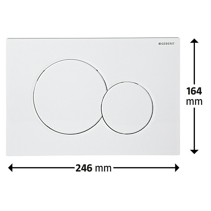 Geberit Tipkalo za ugradbene vodokotliće Sigma 01 (Bijelo, 2-količinsko ispiranje)