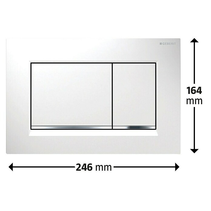 Geberit Placa de accionamiento (Cromo, 2 descargas)