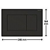 Geberit Placa de accionamiento Sigma 20 (Negro, 2 descargas) | BAUHAUS