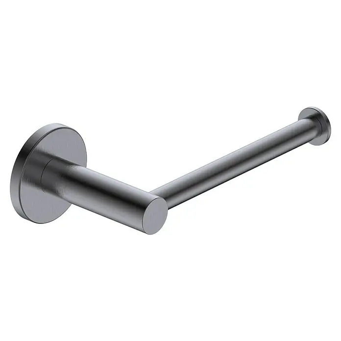 Camargue Carlit Portarrollos papel higiénico - Sin tapa, Black gun metal - Portarrollos de papel higiénico de pared de acero inoxidable cepillado. Su diseño moderno encaja perfectamente en cualquier baño y garantiza el orden.