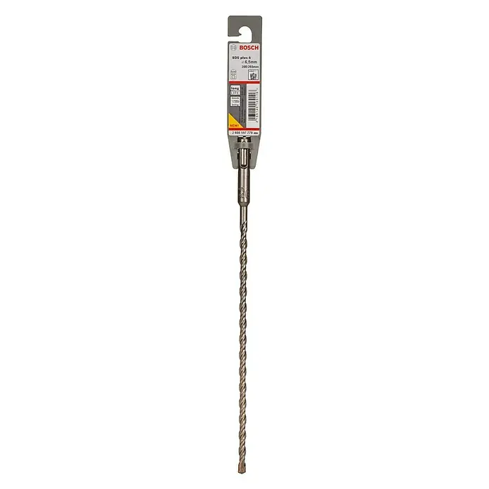 Bosch Beton- & Steinbohrer plus-5 - 1 Stk., Durchmesser Bohrer: 6,5 mm, Länge: 265 mm - Bosch SDS plus-5 Hammerbohrer mit einem Durchmesser von 6,5 mm und einer Länge von 260 mm, ideal zum Bohren in Beton und Mauerwerk.