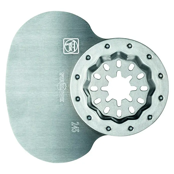 Fein Starlock Schneidmesser - 5 Stk. - Bild einer Fein Starlock Schaberklinge mit der Nummer 245, einem Werkzeug zum Entfernen von Klebstoffen und Farbresten.