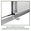 KGT Gewächshaus Santini II - small (Außenmaß inkl. Dachüberstand (B x T): 233 x 155 cm, Material Seitenwand: Kunststoff, 16 mm, Anthrazit-grau) | BAUHAUS