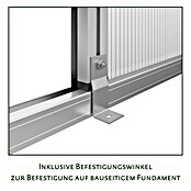 KGT Gewächshaus Dahlie IV (Außenmaß inkl. Dachüberstand (B x T): 297 x 429 cm, Material Seitenwand: Kunststoff, 16 mm, Tannengrün) | BAUHAUS