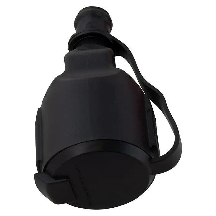 REV Verlängerungskabel - 25 m, Rot, IP44, N07V3V3-F - Schwarzer Anhängerstecker mit Schutzkappe für sichere Verbindung und Schutz vor Witterungseinflüssen. Robustes Design für den täglichen Gebrauch.