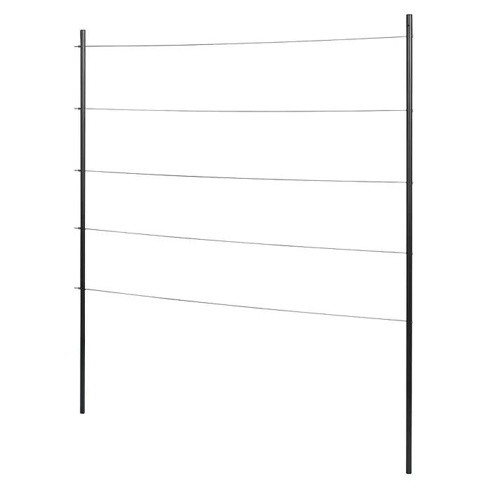 Windhager Rankhilfe - B x H: 100 x 118 cm, Edelstahl - Dunkelgraues Wäscheleinensystem mit mehreren dünnen Seilen.