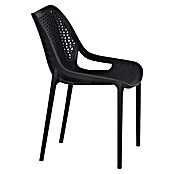 Siena Garden Urban Lights Gartenmöbel-Set District Sessel/Paco Tisch (Tisch (L x B x H): 140 x 90 x 71 cm, Sessel (L x B x H): 50 x 60 x 81 cm, 5 -tlg., Melamin, Polypropylen, Anthrazit, Stapelbar) | BAUHAUS