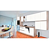 Respekta Premium Küchenzeile GLRP380HESWM (Breite: 380 cm, Mit Elektrogeräten, Weiß matt)