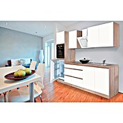 Respekta Premium Küchenzeile GLRP270HESWM (Breite: 270 cm, Mit Elektrogeräten, Weiß matt)