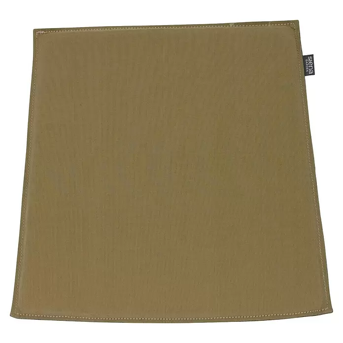 Siena Garden Urban Lights Sitzkissen Square / Lane - L x B x H: 43 x 44 x 1,5 cm, Olive, 83% Polypropylen / 17% Polyurethan - Olivgrüner Kissenbezug aus Stoff mit sichtbaren Nähten und „Siena GARDEN“ Etikett.