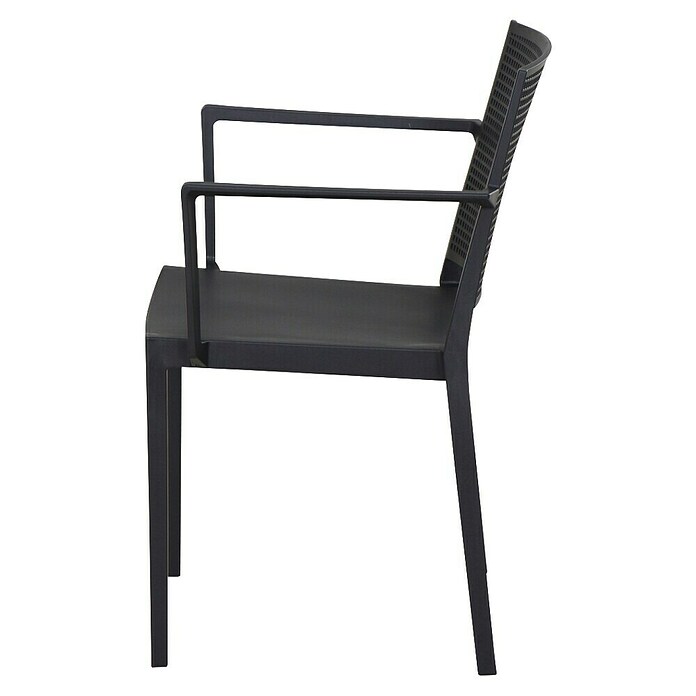Siena Garden Urban Lights Gartenmöbel-Set Square Sessel/Paco Tisch (Sessel (L x B x H): 56 x 56 x 80 cm, Tisch (L x B x H): 140 x 90 x 71 cm, 5 -tlg., Polypropylen, Melamin, Anthrazit) | BAUHAUS