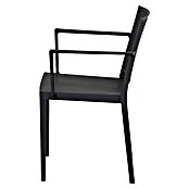 Siena Garden Urban Lights Gartenmöbel-Set Square Sessel/Sola Tisch (5 -tlg., Polypropylen, Anthrazit, ⌀ 80 cm) | BAUHAUS