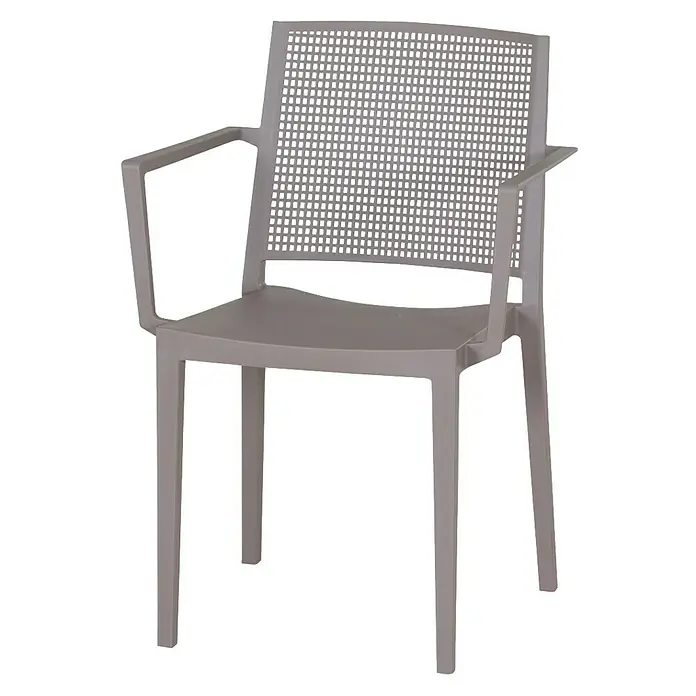 Siena Garden Urban Lights Gartenmöbel-Set Square Sessel/SolaTisch - 3 -tlg., Polypropylen, Taupe/Anthrazit, 65 x 65 cm - Grauer Rattanstuhl mit Armlehnen für den Innen- und Außenbereich. Komfortable Sitzgelegenheit mit modernem Design für Garten und Terrasse.