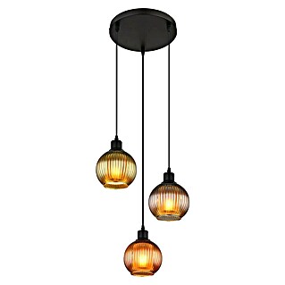 Globo Okrugla viseća svjetiljka Zumba (25 W, Ø x V: 25 x 120 cm, Raznobojno, Crna, E27)