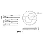 Globo LED-Deckenleuchte Pikara (24 W, Ø x H: 34,5 x 6 cm, Braun/Schwarz, Warmweiß) | BAUHAUS