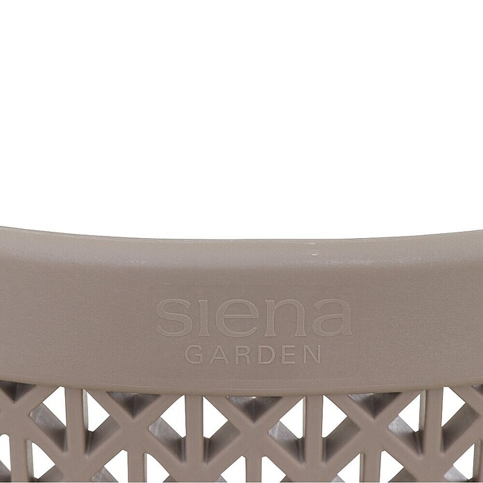 Siena Garden Urban Lights Gartenmöbel-Set District Sessel/Paco Tisch (Tisch (L x B x H): 140 x 90 x 71 cm, Sessel (L x B x H): 50 x 60 x 81 cm, 5 -tlg., Melamin, Polypropylen, Taupe/Anthrazit, Stapelbar) | BAUHAUS