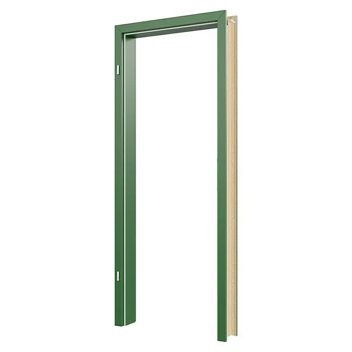 GetaDoor Getalit Türzarge FM8237 - 735 x 1.985 mm, Wandstärke: 125 mm, DIN Anschlag: Links, Edeltanne - Türrahmen aus grün lackiertem Metall und Holz, ein stabiles Element für den Innenausbau. Ideal für moderne Raumgestaltung und langlebige Konstruktionen.
