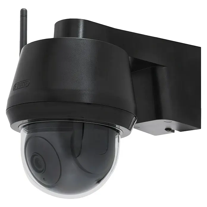 Abus Überwachungskamera Zusatzkamera Easylook PPDF17620 - Auflösung: 1.024 x 600 Pixel, Schwarz - Schwarze ABUS Überwachungskamera mit klarem Kuppelobjektiv und Antenne, die Sicherheit und Schutz bietet.