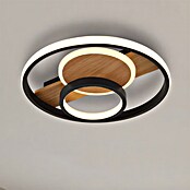 Globo LED-Deckenleuchte Pikara (24 W, Ø x H: 34,5 x 6 cm, Braun/Schwarz, Warmweiß) | BAUHAUS