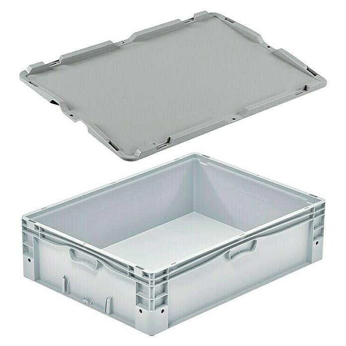 Surplus Systems Caja de almacenaje Eurobox (L x An x Al: 80 x 60 x 22 cm, Capacidad volumétrica: 90 l, Plástico) | BAUHAUS