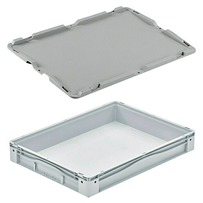 Surplus Systems Caja de almacenaje Eurobox (L x An x Al: 80 x 60 x 12 cm, Capacidad volumétrica: 49 l, Plástico) | BAUHAUS